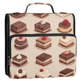 thumbnail image 5 of FORMRS Zipper Binder with Shoulder Strap 2-inch Ring 500 Sheet Capacity File Bag, Pink Cakes, 5 of 5