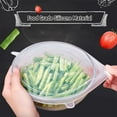 thumbnail image 6 of 6 PCS Silicone Stretch Lids Wrap Transparent Airtight Seal Set Various Sizes Reusable Cover for Bowl Cups Cans Container, 6 of 9