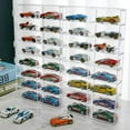 thumbnail image 6 of Clear Acrylic Toy Car Display Case, 1/64 Scale Mini Car Showcase Display, Matchbox Car Storage Box for Mini Toy Display, 8 Compartments, 2 Pack (4pcs), 6 of 7