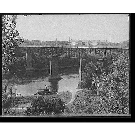 Historic Print, Fort Snelling bridge, Fort Snelling, Minn., 18" x 24"
