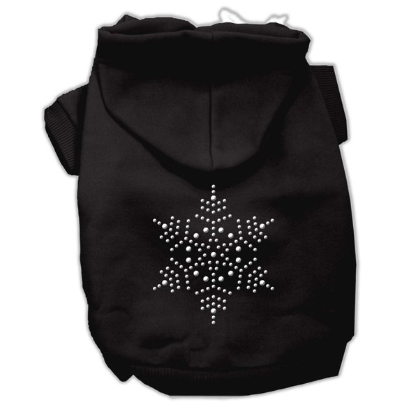 Christmas Pet Dog Cat Hoodie Rhinestone, "Snowflake"