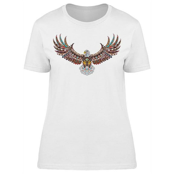 Patterned Flying Eagle T-Shirt Women -Image by Shutterstock, Female Medium