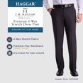 thumbnail image 2 of Haggar Men's Solid Gab 4-Way Stretch Straight Fit Flat Front Dress Pant, 2 of 4