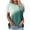 Green, variant on Womens Tops Plus Size Women's Short Sleeved Gradient Printed Round Neck T-shirt Top