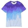 thumbnail image 7 of Dyegold Ombre Shirt Women Trendy Short Sleeve Crew Neck Basic Tee Tops Casual Loose Blouses Summer Plus Size Gradient Shirts, 7 of 7