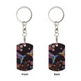 thumbnail image 2 of Goofa Humming Bird Printed Rectangular Metal Keychain Bag Charm Floral Charm for Purse Keys Metal Keyring Gift for Women Accessories, 2 of 7
