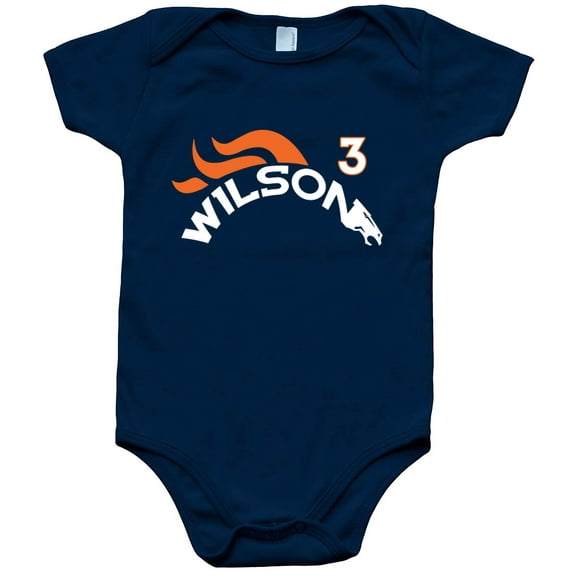 Broncos Russell Wilson Logo Baby 1 Piece