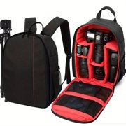 BYXAS Camera Bag Backpack, DSLR SLR Camera Case Compatible with Canon/Nikon/Sony/Fuji/Gopro/DJI , Waterproof Photography Backpacks with Rain Cover for Women Men, Black