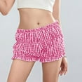 thumbnail image 7 of Kaemgyyd Women Lounge Shorts Fashion Plaid Elastic Low Rise Shorts Summer Pajama Bottoms Cute Sleep Shorts, 7 of 7