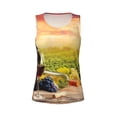 thumbnail image 4 of Xecao Red Wine Glasses print women's scoop neck, loose-fit workout tank tops for the gym., 4 of 9