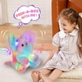thumbnail image 7 of Glow Guards 12'' Light up Peek-a-Boo Elephant Stuffed Animal Musical Rainbow Elephant Singing Stuffed Animal Electric Interactive Toys Christmas Holiday Birthday Gifts for Toddler Kids, 7 of 7