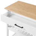 thumbnail image 4 of Yaheetech Kitchen Island Cart with Storage & Drawer on Wheels, White, 4 of 9