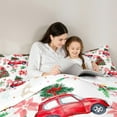 thumbnail image 5 of Castle Fairy Red Truck Boy Girl Bedding Comforter Set 2pcs,Christmas Flower Tree Twin Comforter Sets Microfiber,Xmas Festival Breathable Bedding Set,Luxury Bedroom Decor,Reversible, 5 of 8