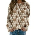 thumbnail image 5 of Zhanying Vêtements de Noël Chandail Doux en Tricot Assorti Chaud Col Rond Rouge pour Femmes Christmas Sweater, 5 of 5