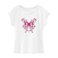 thumbnail image 1 of Camiseta para mujer verano ropa simple cuello redondo camiseta para playa oficina uso diario L, 1 of 7