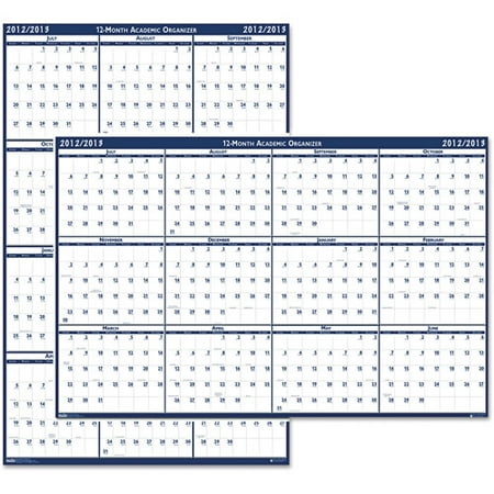 House of Doolittle Poster Style Reversible/erasable Yearly Academic Calendar, 18" X 24", 2015-2016