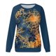 thumbnail image 5 of Sudadera con estampado de sombrero de bruja y calabaza de Halloween para mujer: jersey de manga larga acogedor para otoño, 5 of 6