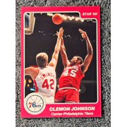 Collectible 1984 Star Philadelphia 76ers Clemon Johnson #205 Basketball Card Philadelphia 76ers NBA Basketball Trading Card