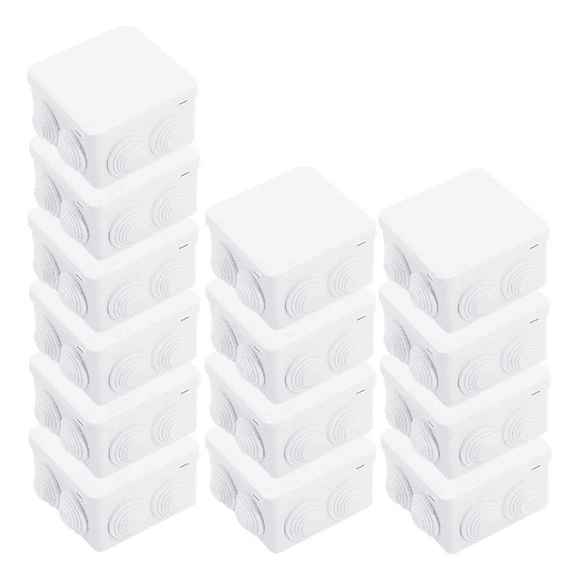 Caja Estanca Ip55 Conexiones Exterior Cctv 8.5 x 8.5 x 5 cm 14 pcs , Blanco