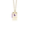 thumbnail image 2 of ANGARA Natural Bezel-Set Solitaire Heart Amethyst Pendant in 14K Yellow Gold for Women (Size-4mm) | February Birthstone, Birthday, Anniversary, Jewelry Gift for Women | Natural Amethyst Necklace, 2 of 11