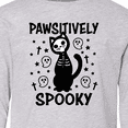 thumbnail image 4 of Inktastic Pawsitively Spooky Skeleton Cat with Ghosts and Crosses Long Sleeve Youth T-Shirt, 4 of 5