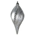thumbnail image 2 of Vickerman 12'' Silver Glitter Swirl Drop Christmas Ornament, 2 of 2