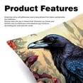 thumbnail image 2 of Crow Velvet Throw Covers Pillows with Unique Patterns - Set of 2 Decorative Pillow Inserts in 16x16, 18x18, 20x20 Inches for Home Decor and More, 2 of 6