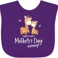 thumbnail image 3 of Inktastic Cute Giraffes Happy First Mother's Day Boys or Girls Baby Bib, 3 of 4