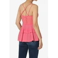 thumbnail image 4 of TheMogan Women's S~3X Cross Strap Smocked Back Crochet Lace Ruffle Peplum Cami Top, 4 of 7