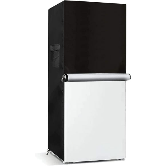 shaofei Upright Freezers Cover,Outdoor Refrigerator Cover,– Waterproof, Dustproof, Sun-Proof, 30" W x 33" D x 62" H. Suitable for most 7.6-10.1 Cubic Compact Mini Freezer on market (Black)