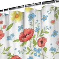 thumbnail image 3 of Pioneer Flower Floral Print Pattern Shower Curtain 72"x84", Bathroom Decorative Shower Curtain Set with 12 Hooks, Waterproof Washable, 3 of 6