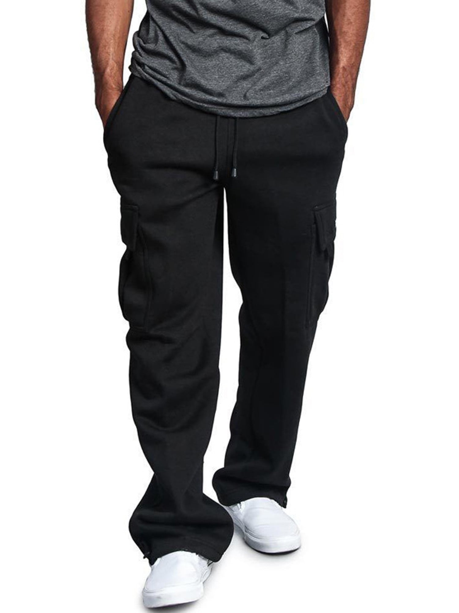 Wodstyle - Men's Casual Gym Cargo Combat Straight Loose Jogger Sweat Track Pants - Walmart.com