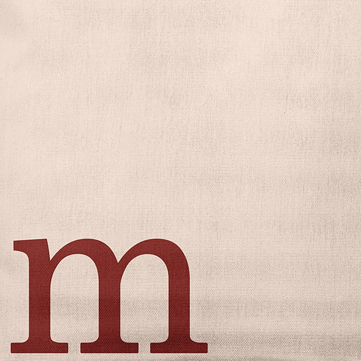 Simply Daisy 18" x 18" Modern Monogram Decorative Throw Pillow, Maple Red