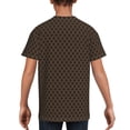 thumbnail image 5 of Wukai Brown Moroccan Trellis Youth Unisex Short Sleeve T-Shirt for Boys, Girls, Teens, and Kids-Large, 5 of 7