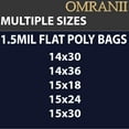 thumbnail image 7 of Multiple Sizes Clear Flat Poly Bags - 15"x18" & (500 Bags) 1.5Mil Flat Open Top Plastic Packaging Packing | Flexible and Durable Plastic Bags | Low-Density Polyethylene (LDPE), 7 of 7