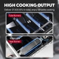 thumbnail image 4 of Feasto 4-Burner Propane Gas Grill, Stainless Steel Body, Side Sear Burner, 49500 BTU, 563 Sq.In., Cabinet Storage, 4 of 11