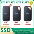 thumbnail image 2 of Disco duro de estado sólido portátil de 256 TB, E30, E61, E81, 480 GB, 500 GB, 1 TB, 2 TB, 4 TB, disco flash de 8 TB y 64 TB, USB 3.2, PSSD externo para PC, 2 of 5
