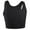 Black, variant on SMihono Women Sport Bra Comfort Wireless Seamless Yoga Bra Eyelet Crew Neck Tank Top Compression Binder Bra Exercise Athletic Bras Black L