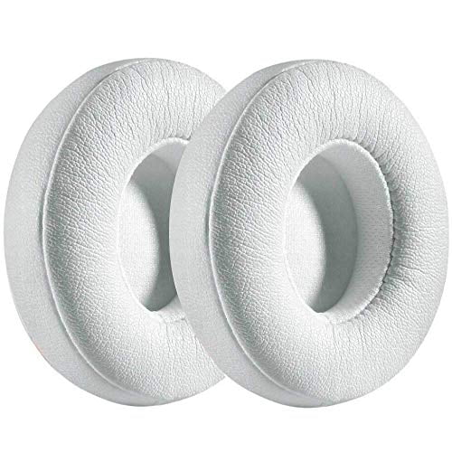 epacks Ear Pads Cushions for Beats Solo Replacement Memory Foam Earpads Cushions Compatible with Solo 2 & 3 Wireless On-Ear Headphones, Left/Right Pair (White)