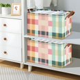 thumbnail image 6 of Ryvnso Checkered Pattern Grid Storage Bins Large Basket Foldable Cube Toys Organizer with Handles 1 PC, 6 of 7