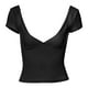 thumbnail image 5 of Camiseta elegante con cuello en V para mujer: top informal de color liso que realza la figura, 5 of 6