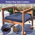thumbnail image 6 of DONAMA Outdoor Seat Cushions - Waterproof - 4 Pack, 16 x 17 x 2 in, Blue, 6 of 8