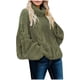 thumbnail image 1 of Jersey oversize con cuello vuelto para mujer, mezcla de fibras suaves, diseño chic y desenfadado, para otoño/invierno, fácil de combinar (leggings/vaqueros), fácil de cuidar., 1 of 3