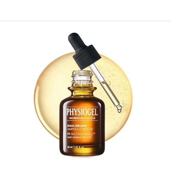 PHYSIOGEL Dailimune 8% Vitamin C Face Serum, Even Skin Tone & Fine Lines, Lightweight Facial Serum for All Skin Types, 1.01 fl oz