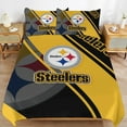 thumbnail image 5 of Pittsburgh Duvet Cover 3 Piece Bedding Set Football Comforter Cover Set Soft Duvet Cover with Pillowcase (no quilt) 79"x90", 5 of 6
