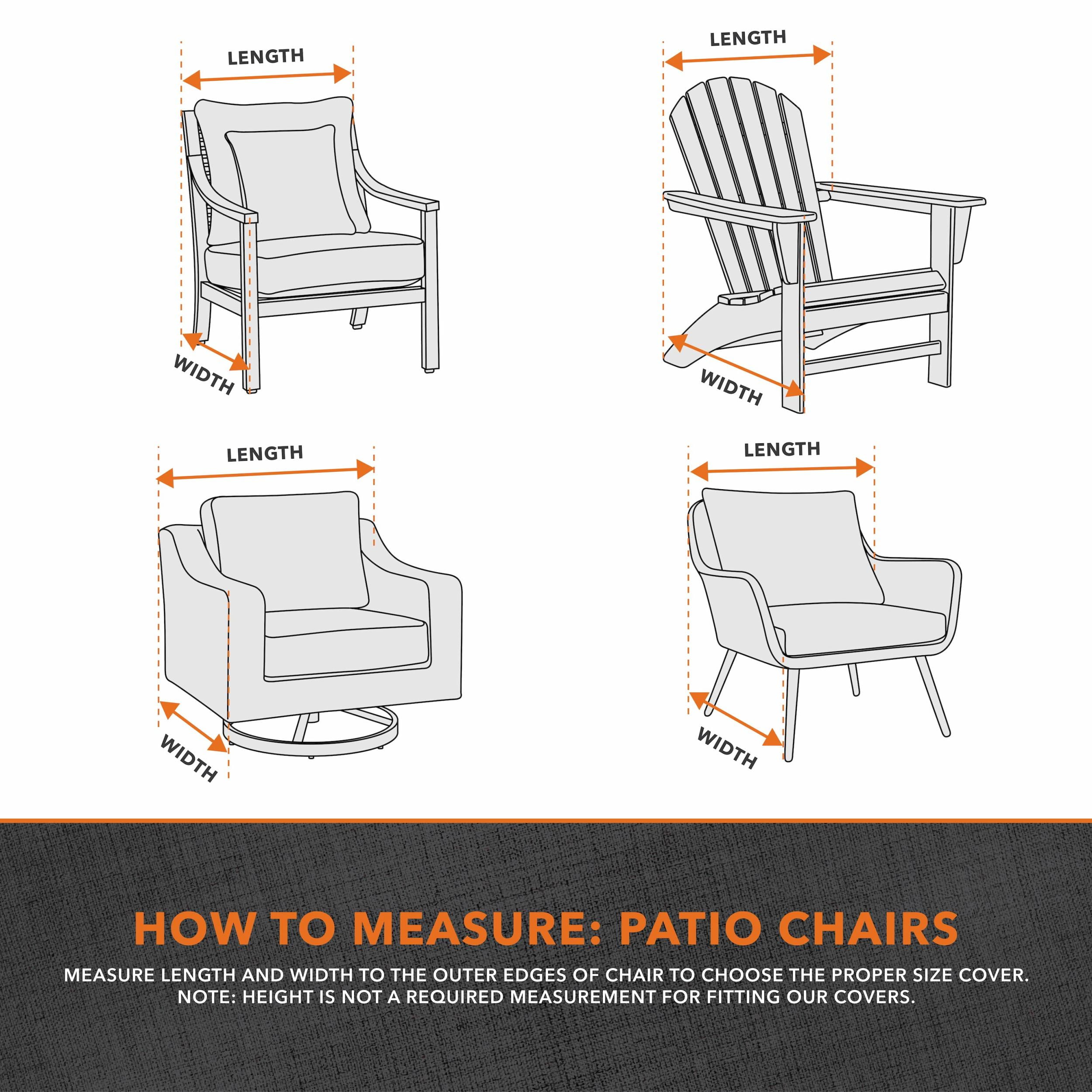 Modern Leisure Garrison Patio Lounge/Club Chair Cover, Waterproof, 35"L X 38"W X 31"H, Sandstone