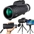 thumbnail image 1 of Monocular Telescope  12X55 High Power Monocular Telescope for Smartphone  Night Vision Zoom Monocular with BAK4 Prism Telescope  Phone Scope for Bird Watching  Hunting  Camping  Traveling, 1 of 9