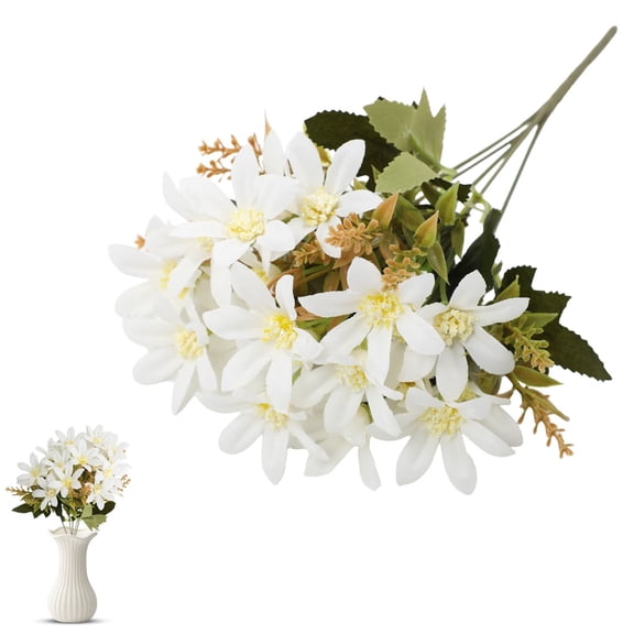 PPKVUFD 1 Bundle Artificial Lily Silk Flowers Faux Fake Lilies Plants for Wedding Bouquet Home Party Indoor Table Hotel Office Vases Floral Arrangements Outdoor Garden Decor