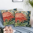 thumbnail image 6 of Throw Pillow Cover Case Bold Floral Pillow Covers 18x18 Inch Set of 2,Soft Decorative Throw Pillow Case for Living Room Bedroom Sofa Couch Cushion Covers, 6 of 6