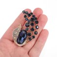 thumbnail image 1 of BEADCEST Rhinestone Crystal Brooch Pin Vintage Design in Blue 1Pack for Women's Scarf, 1 of 4